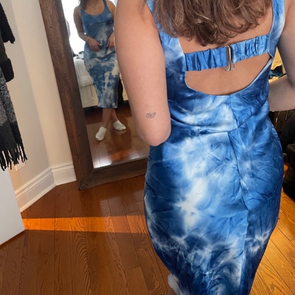 Topshop 90s Tie Dye Silk Cami Dress - Picture 5 of 6